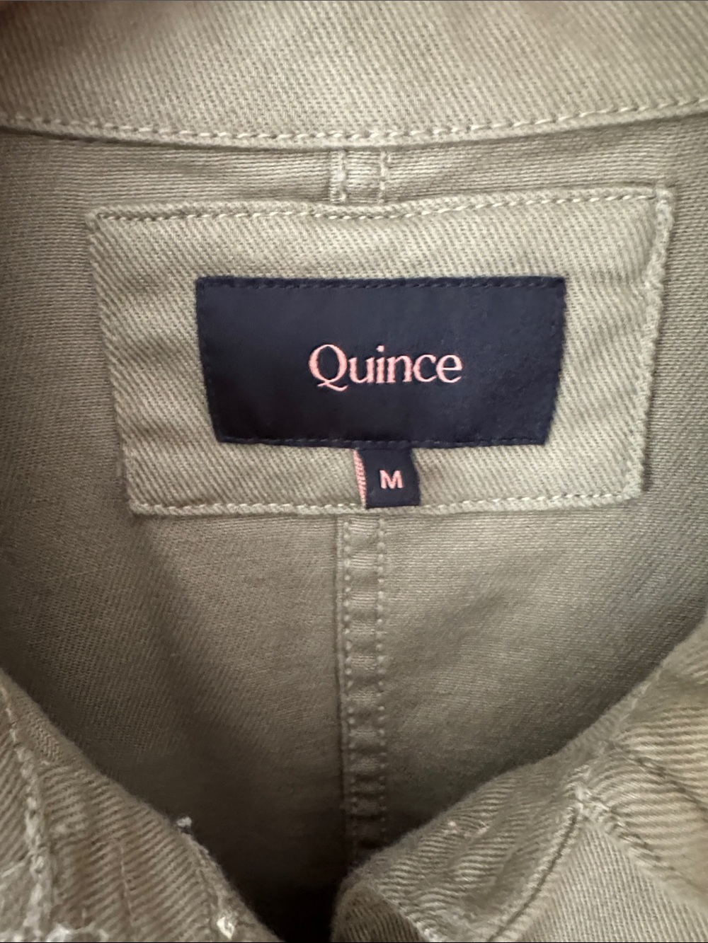 Quince | Organic Cotton Comfort Stretch Chore Jacket in Olive Green | Size M - Picture 5 of 12